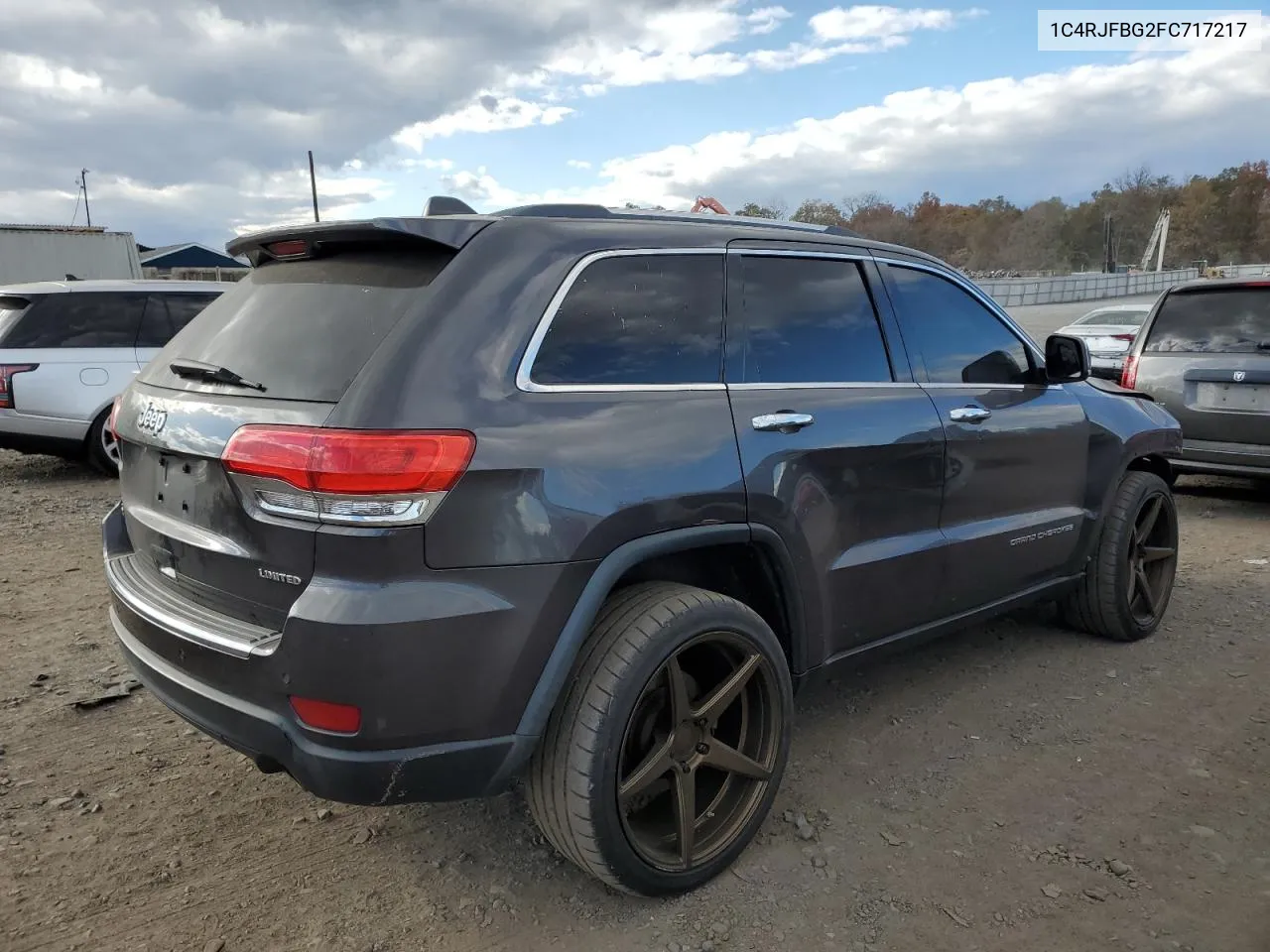 2015 Jeep Grand Cherokee Limited VIN: 1C4RJFBG2FC717217 Lot: 75746504