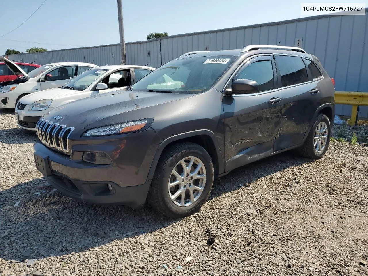 2015 Jeep Cherokee Latitude VIN: 1C4PJMCS2FW716727 Lot: 75825514