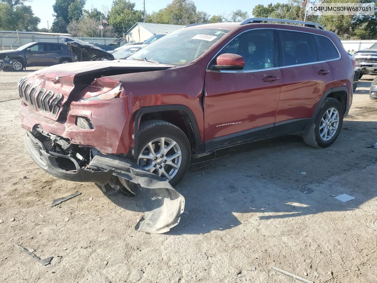 2015 Jeep Cherokee Latitude VIN: 1C4PJMCS0FW687051 Lot: 75908604