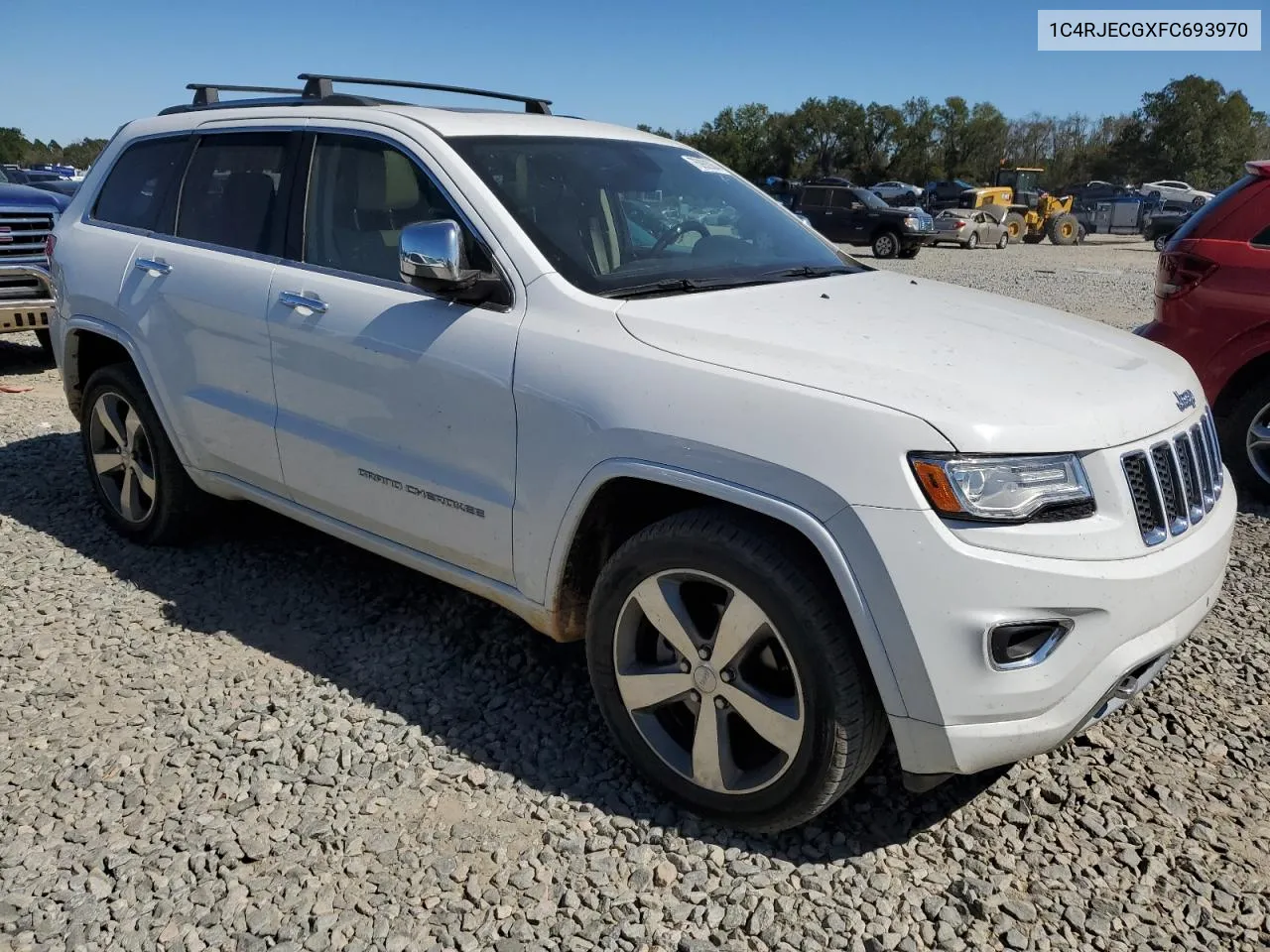 2015 Jeep Grand Cherokee Overland VIN: 1C4RJECGXFC693970 Lot: 75992064