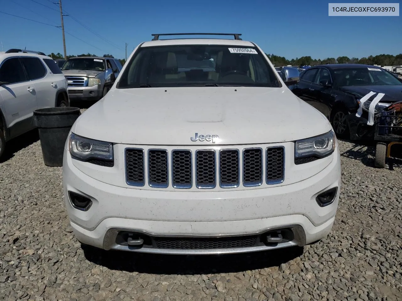 2015 Jeep Grand Cherokee Overland VIN: 1C4RJECGXFC693970 Lot: 75992064