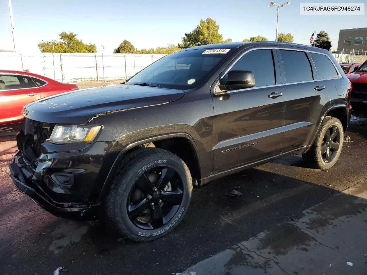 2015 Jeep Grand Cherokee Laredo VIN: 1C4RJFAG5FC948274 Lot: 76041334