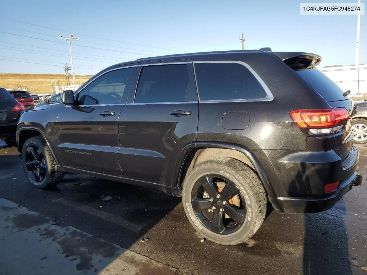 2015 Jeep Grand Cherokee Laredo VIN: 1C4RJFAG5FC948274 Lot: 76041334