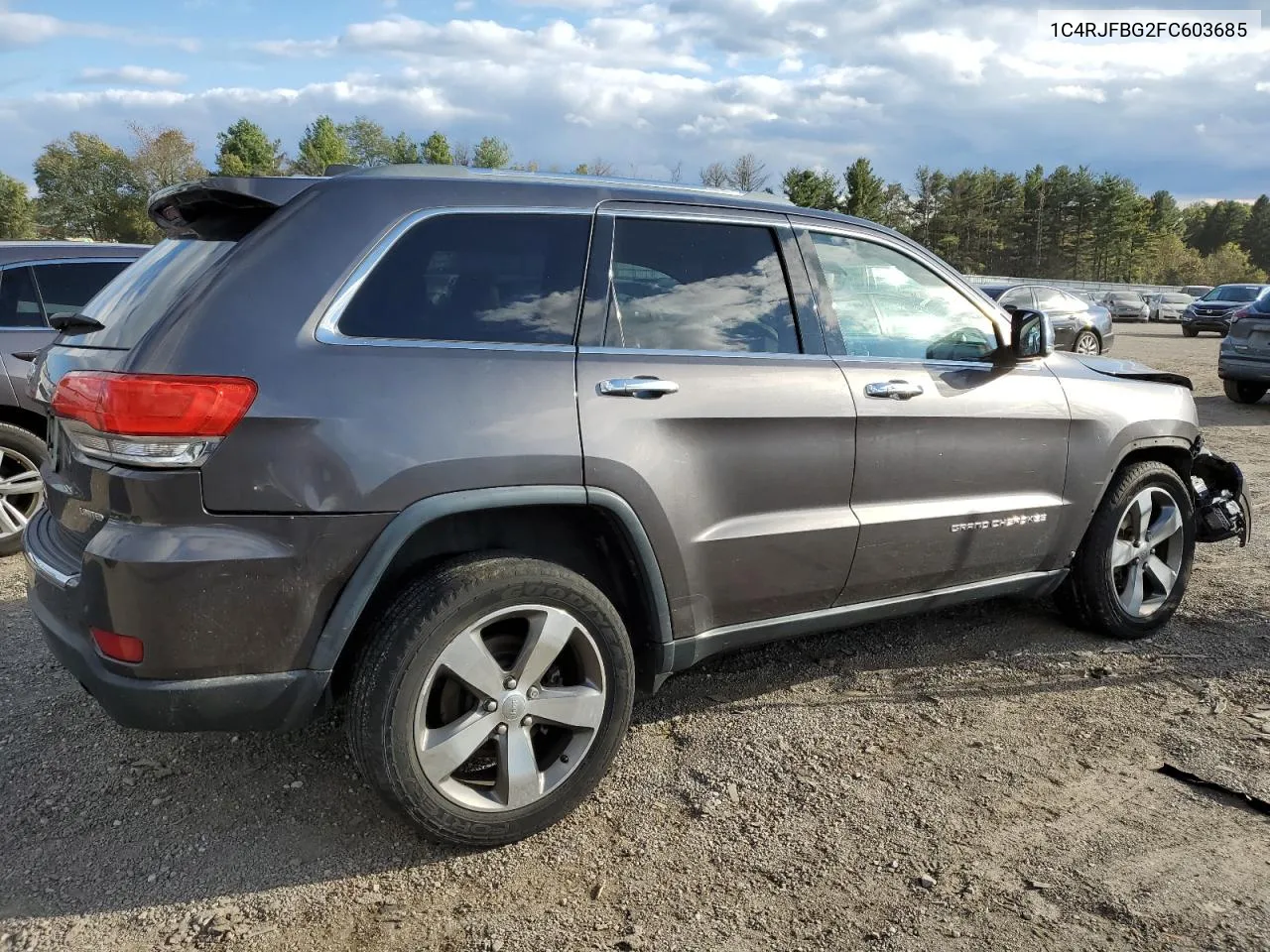 2015 Jeep Grand Cherokee Limited VIN: 1C4RJFBG2FC603685 Lot: 76153234