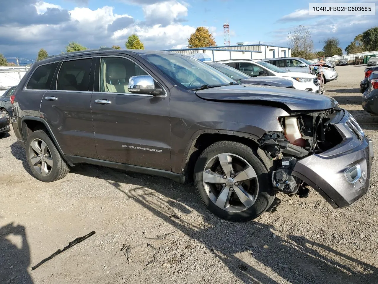 2015 Jeep Grand Cherokee Limited VIN: 1C4RJFBG2FC603685 Lot: 76153234