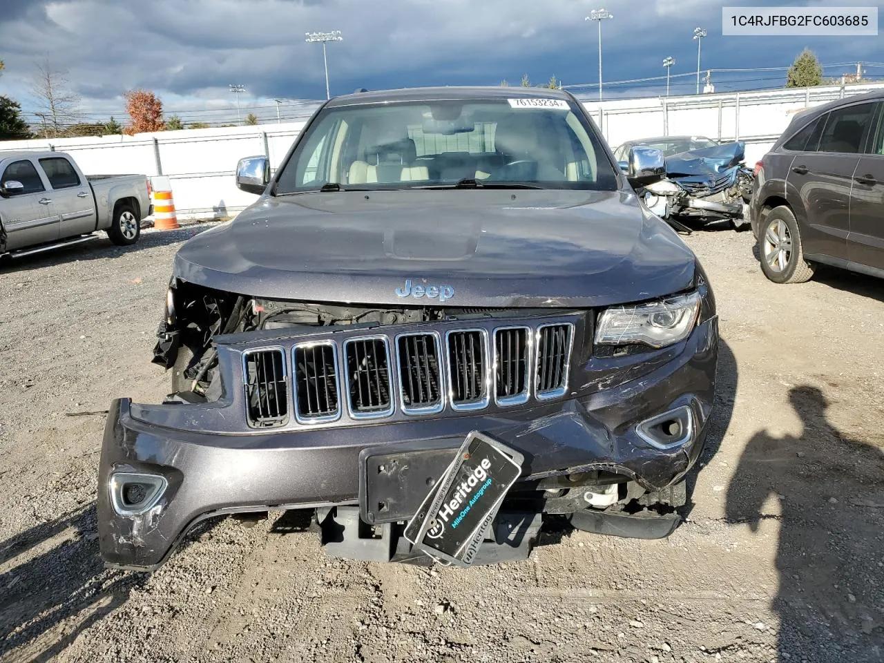 2015 Jeep Grand Cherokee Limited VIN: 1C4RJFBG2FC603685 Lot: 76153234