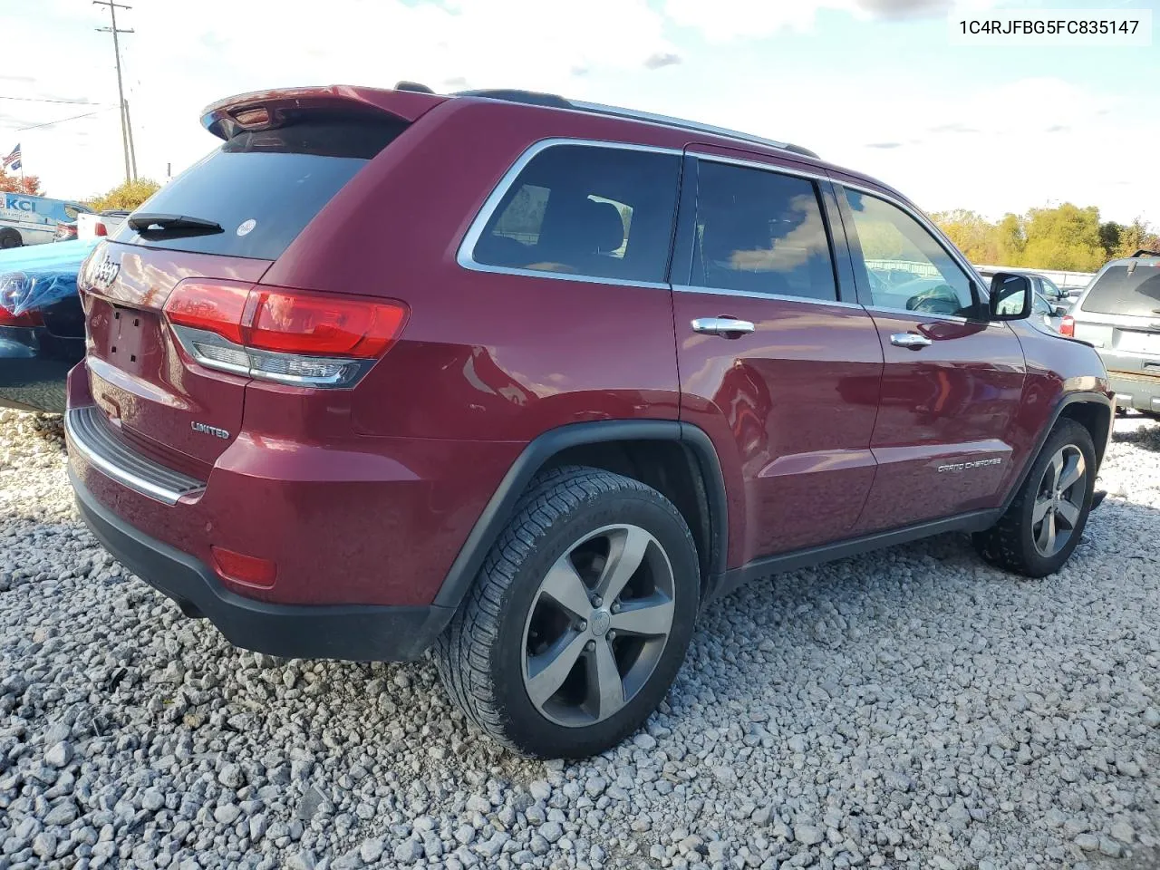 2015 Jeep Grand Cherokee Limited VIN: 1C4RJFBG5FC835147 Lot: 76242934