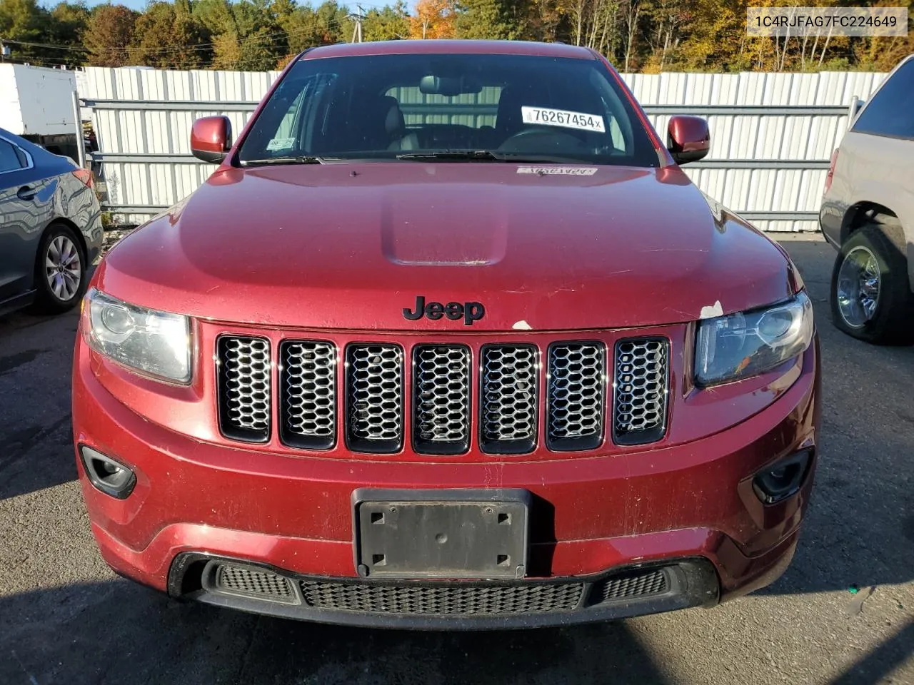 2015 Jeep Grand Cherokee Laredo VIN: 1C4RJFAG7FC224649 Lot: 76267454