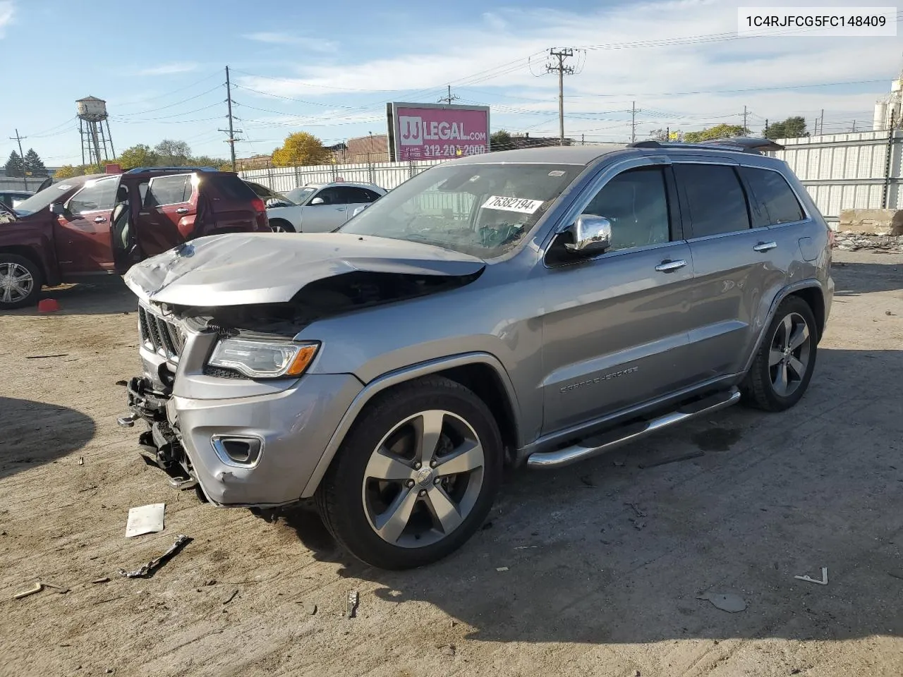 2015 Jeep Grand Cherokee Overland VIN: 1C4RJFCG5FC148409 Lot: 76382194