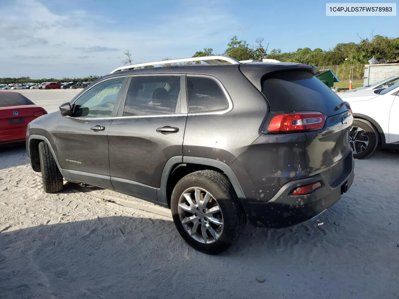 2015 Jeep Cherokee Limited VIN: 1C4PJLDS7FW578983 Lot: 76407714