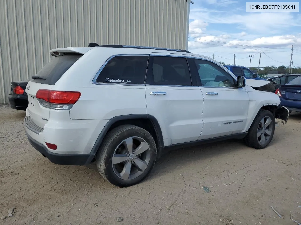 2015 Jeep Grand Cherokee Limited VIN: 1C4RJEBG7FC105041 Lot: 76512074