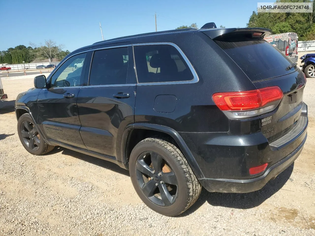 2015 Jeep Grand Cherokee Laredo VIN: 1C4RJFAG0FC724748 Lot: 76516424