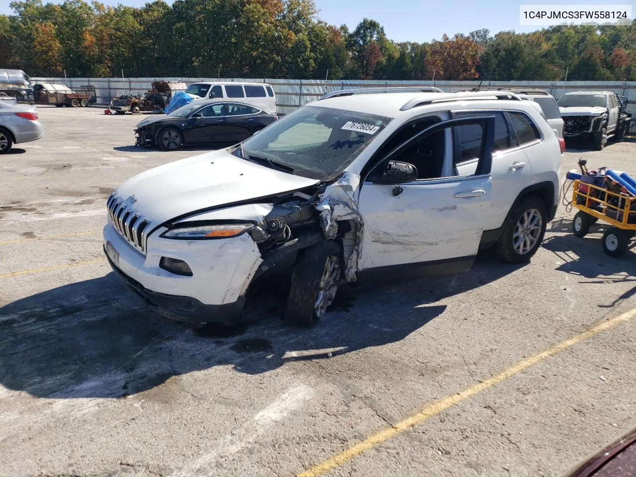 2015 Jeep Cherokee Latitude VIN: 1C4PJMCS3FW558124 Lot: 76726054