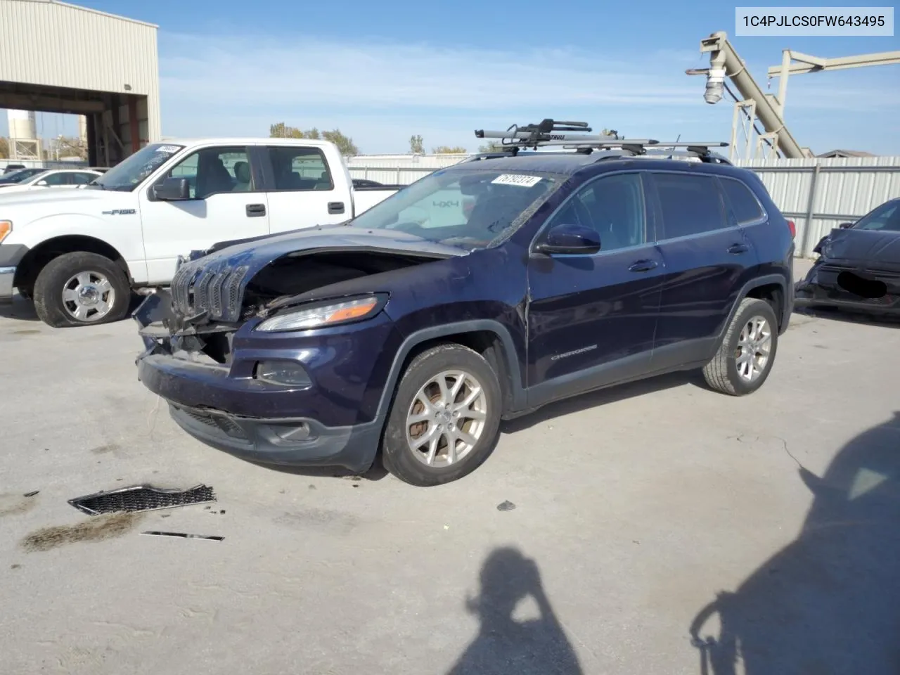 2015 Jeep Cherokee Latitude VIN: 1C4PJLCS0FW643495 Lot: 76792374