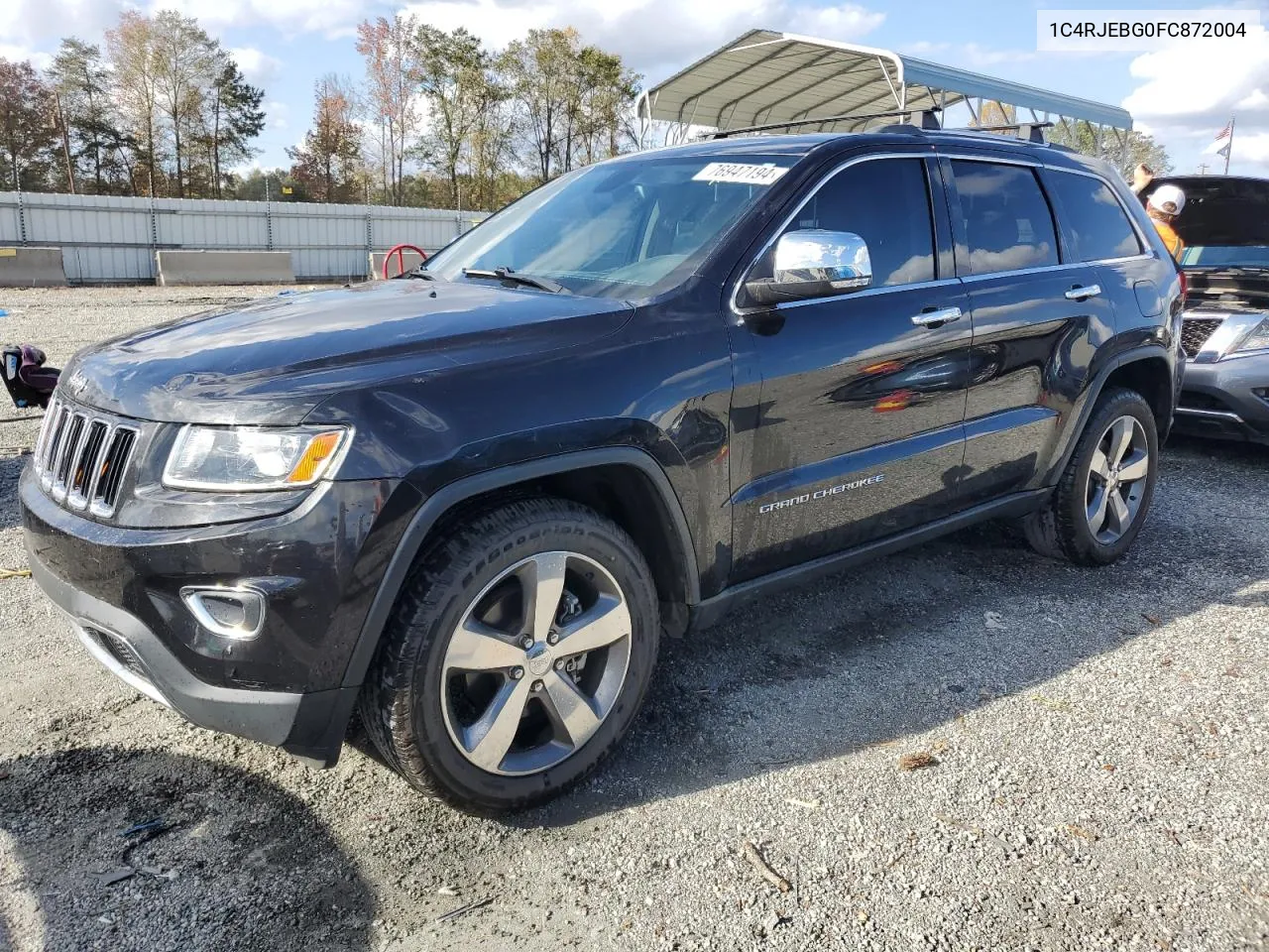 2015 Jeep Grand Cherokee Limited VIN: 1C4RJEBG0FC872004 Lot: 76947194