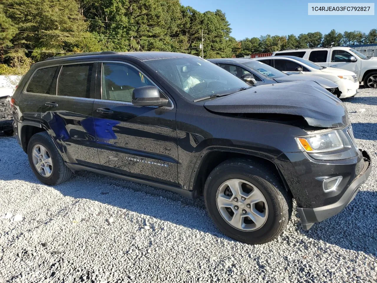 2015 Jeep Grand Cherokee Laredo VIN: 1C4RJEAG3FC792827 Lot: 76997174