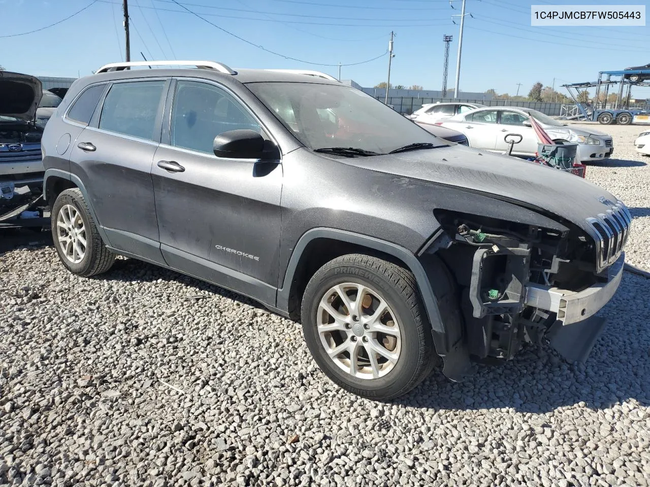 2015 Jeep Cherokee Latitude VIN: 1C4PJMCB7FW505443 Lot: 77130994