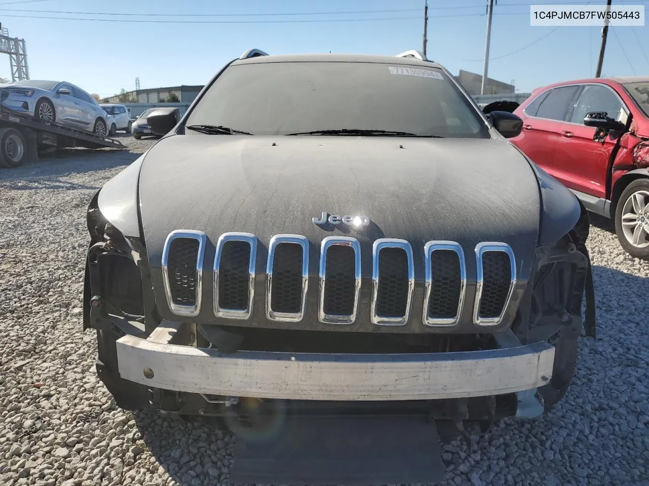 2015 Jeep Cherokee Latitude VIN: 1C4PJMCB7FW505443 Lot: 77130994