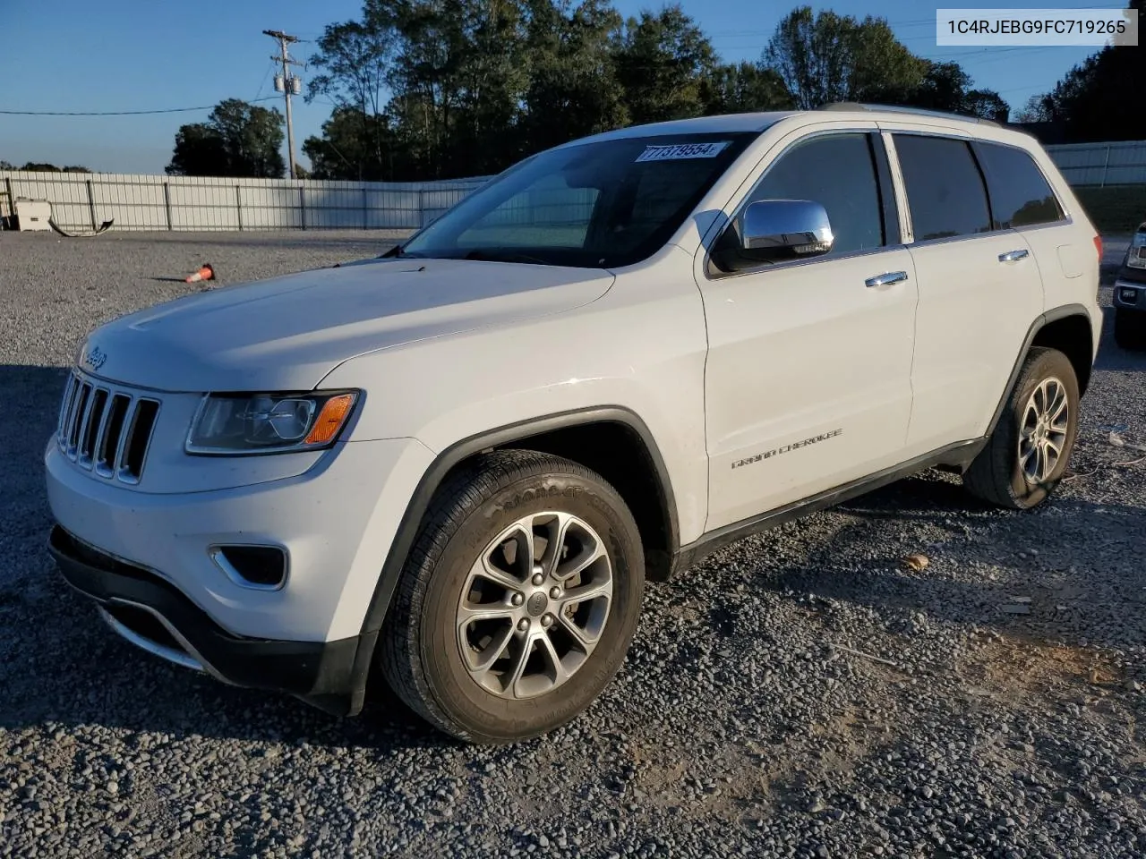 2015 Jeep Grand Cherokee Limited VIN: 1C4RJEBG9FC719265 Lot: 77379554