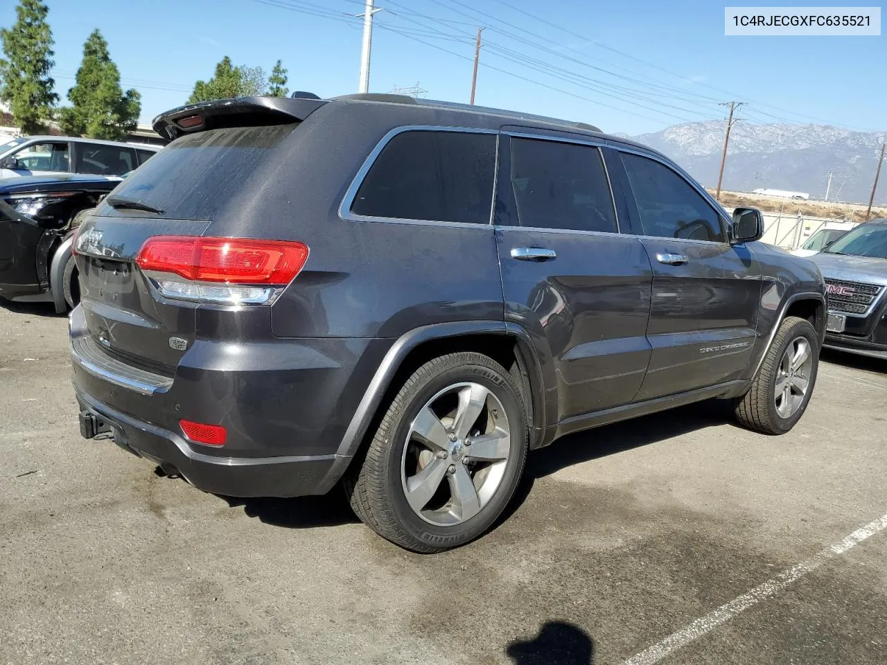 2015 Jeep Grand Cherokee Overland VIN: 1C4RJECGXFC635521 Lot: 77380744