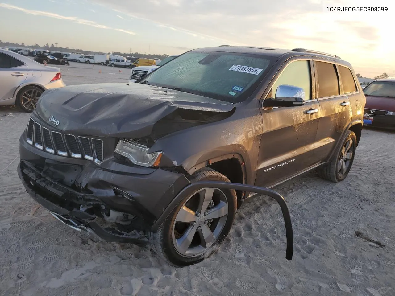 2015 Jeep Grand Cherokee Overland VIN: 1C4RJECG5FC808099 Lot: 77383854