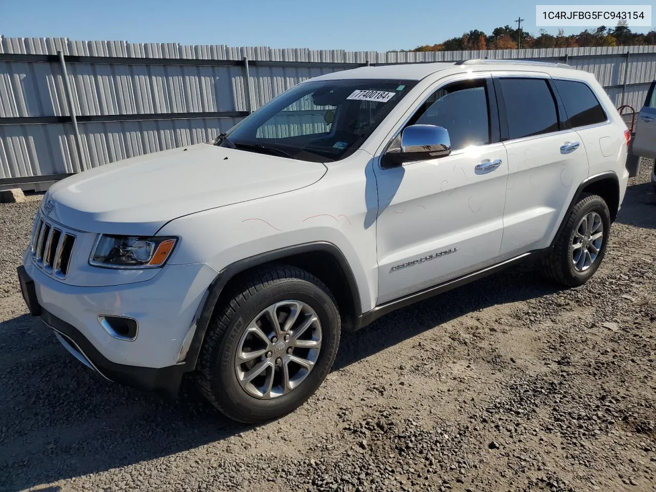 2015 Jeep Grand Cherokee Limited VIN: 1C4RJFBG5FC943154 Lot: 77400184