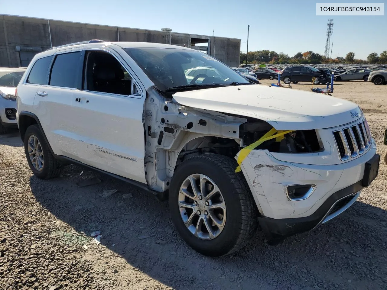 2015 Jeep Grand Cherokee Limited VIN: 1C4RJFBG5FC943154 Lot: 77400184