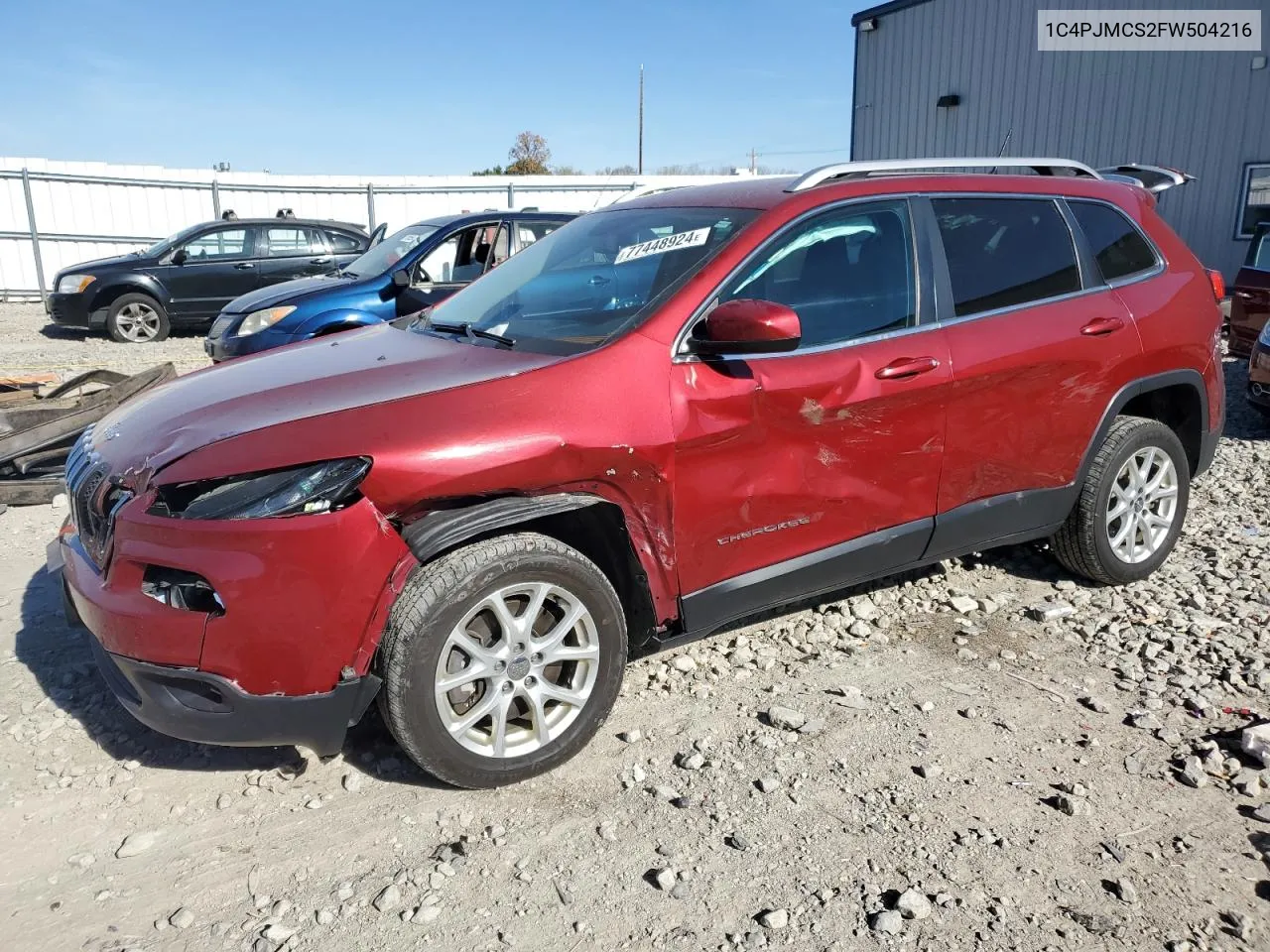 2015 Jeep Cherokee Latitude VIN: 1C4PJMCS2FW504216 Lot: 77448924