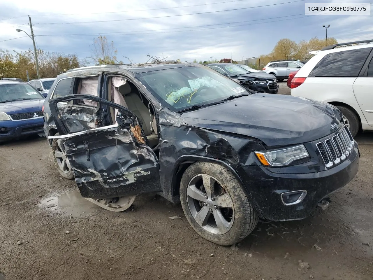 2015 Jeep Grand Cherokee Overland VIN: 1C4RJFCG8FC950775 Lot: 77667734