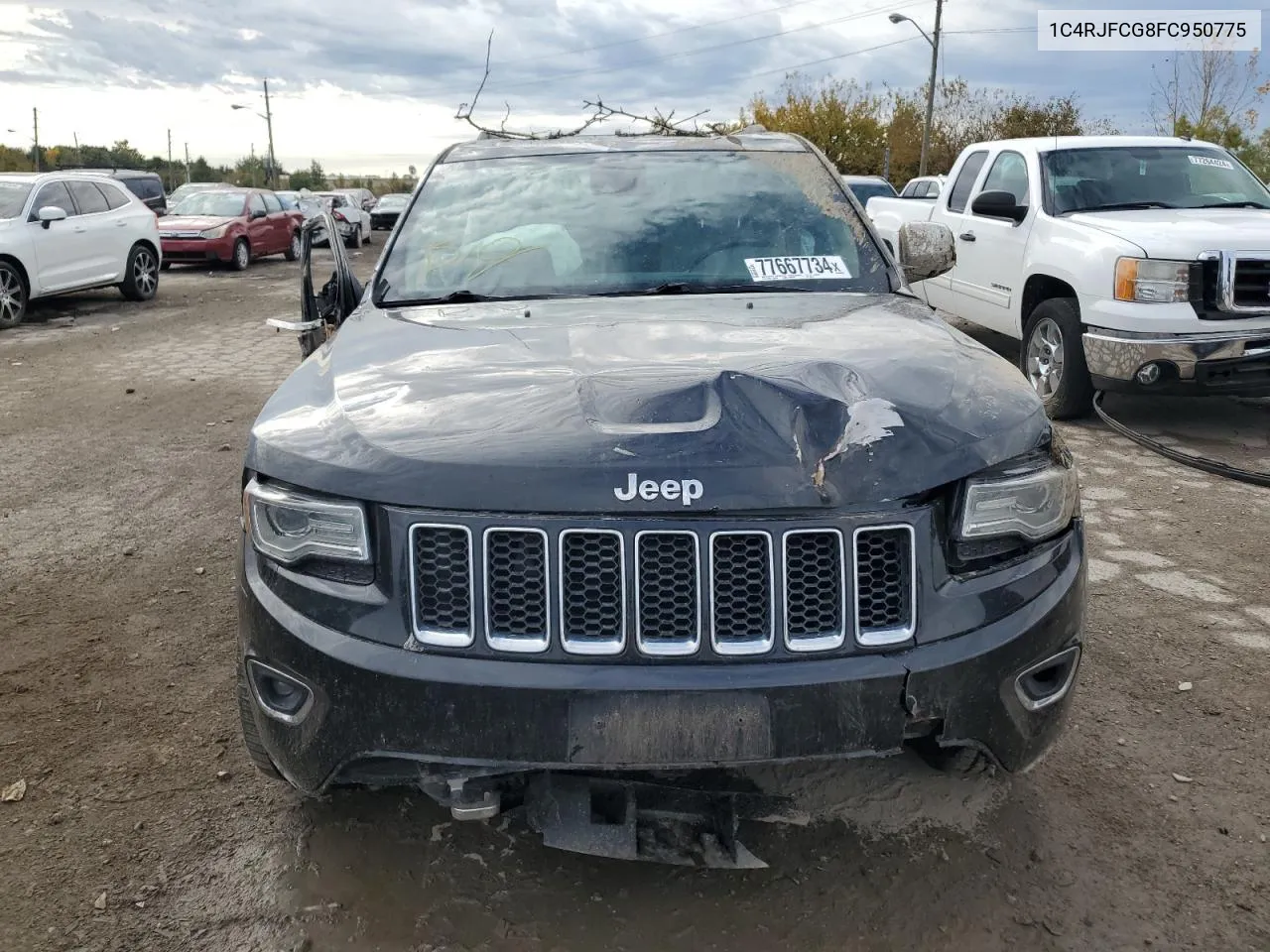 2015 Jeep Grand Cherokee Overland VIN: 1C4RJFCG8FC950775 Lot: 77667734