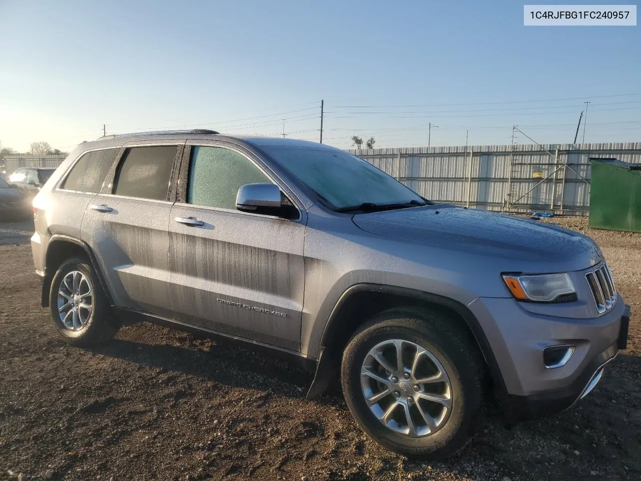 2015 Jeep Grand Cherokee Limited VIN: 1C4RJFBG1FC240957 Lot: 77877794