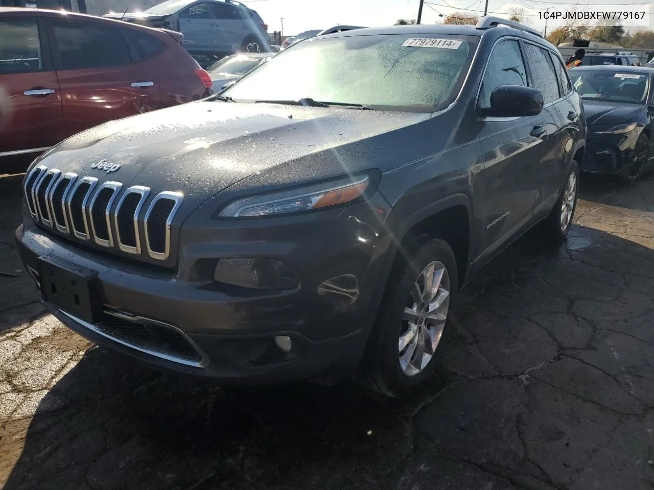 2015 Jeep Cherokee Limited VIN: 1C4PJMDBXFW779167 Lot: 77979114