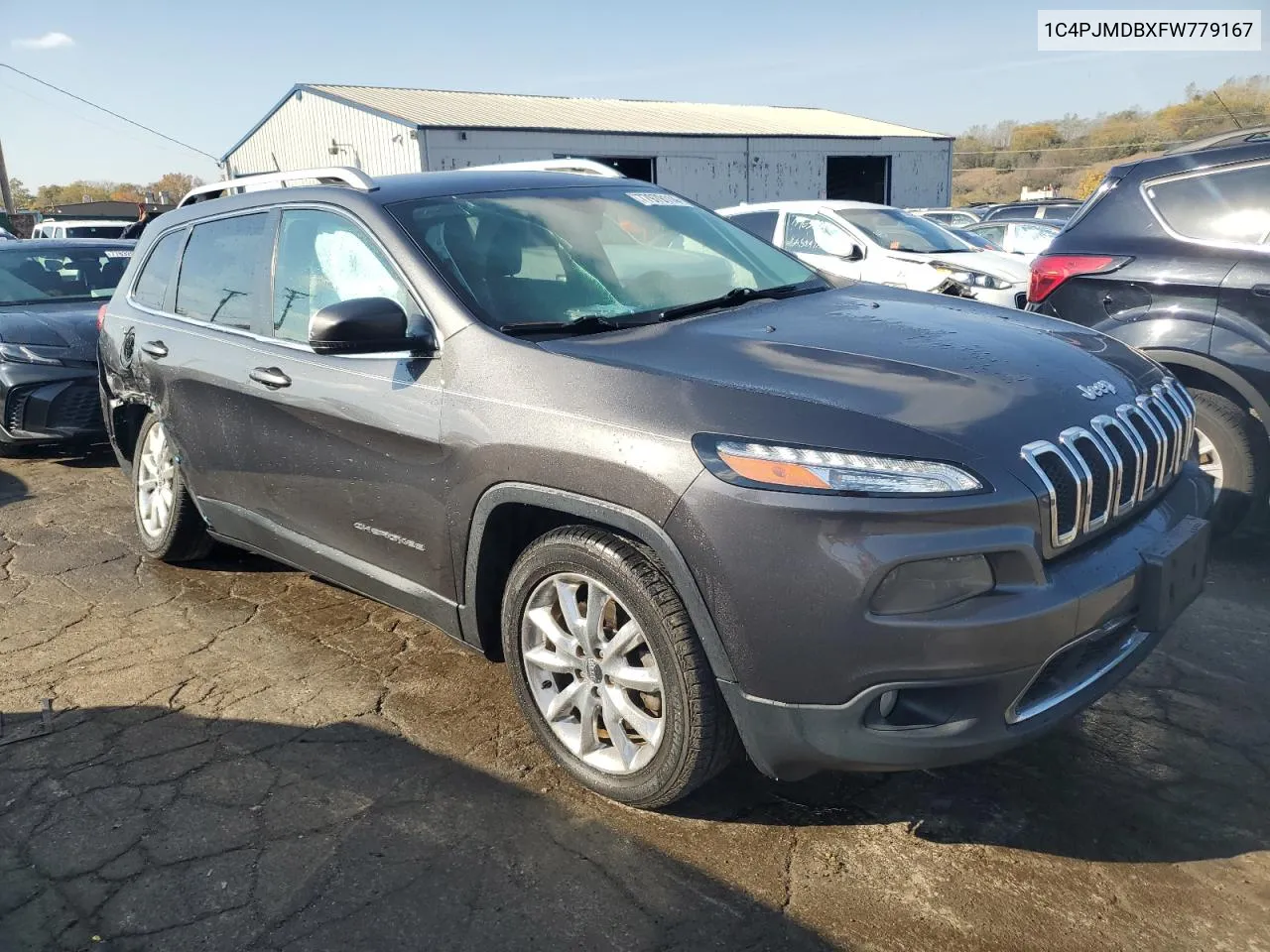 2015 Jeep Cherokee Limited VIN: 1C4PJMDBXFW779167 Lot: 77979114