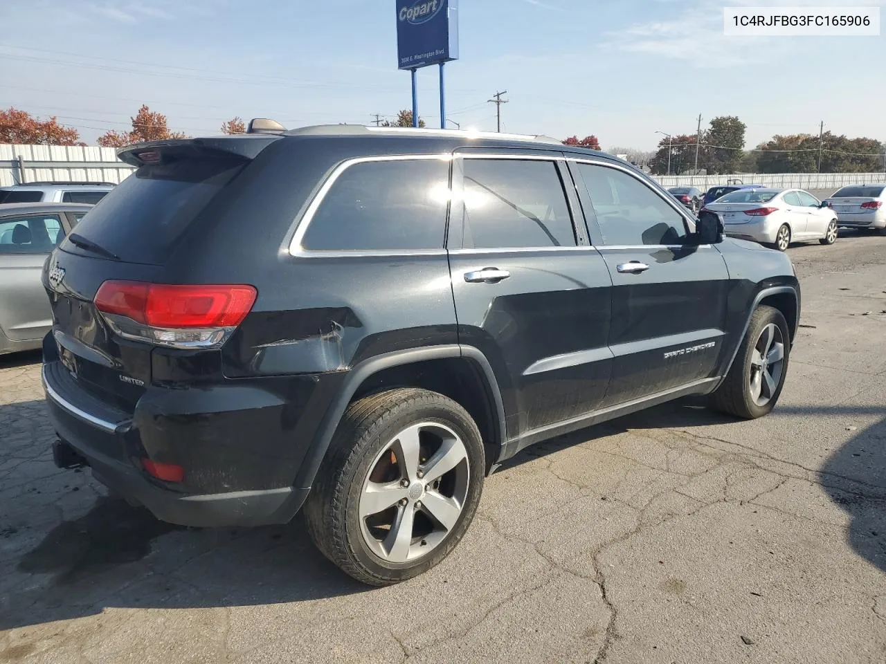 2015 Jeep Grand Cherokee Limited VIN: 1C4RJFBG3FC165906 Lot: 78143064