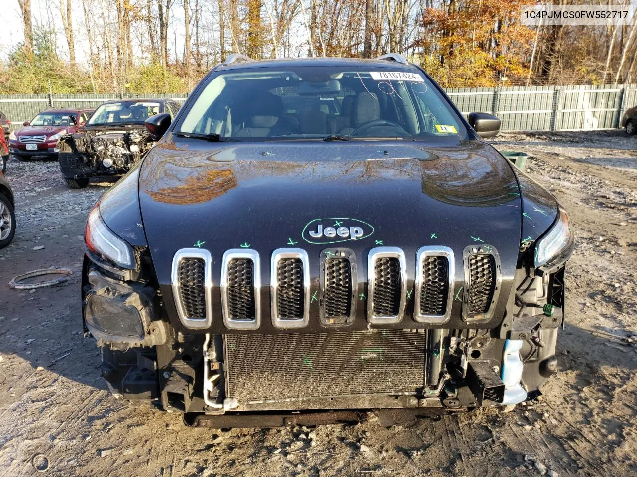 2015 Jeep Cherokee Latitude VIN: 1C4PJMCS0FW552717 Lot: 78167424