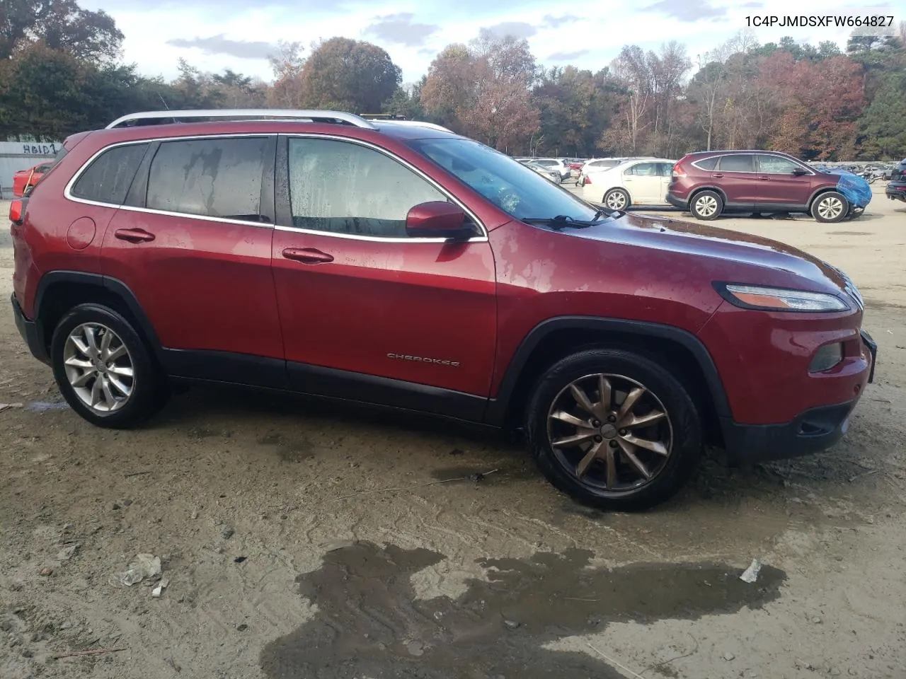 2015 Jeep Cherokee Limited VIN: 1C4PJMDSXFW664827 Lot: 78211904