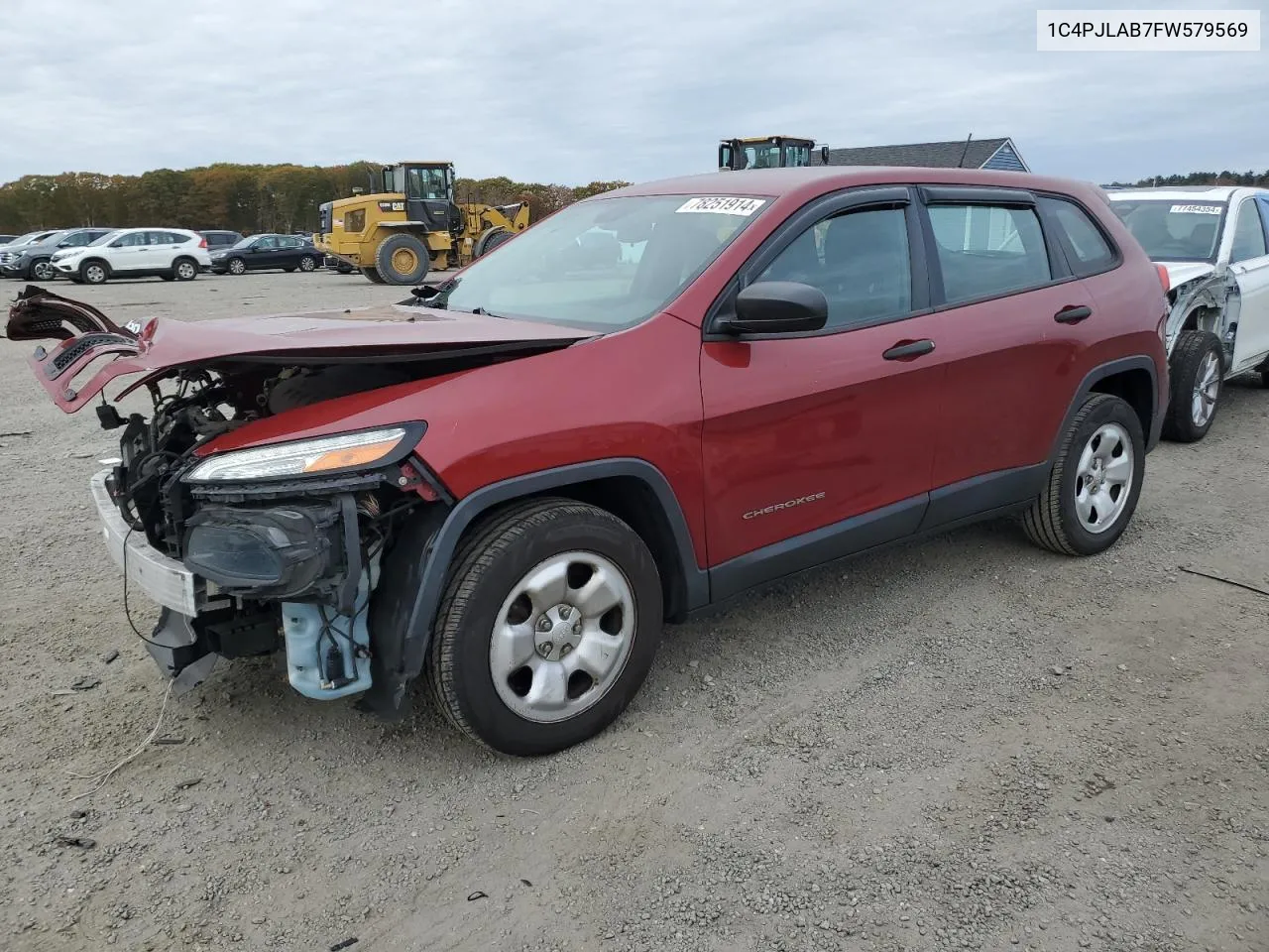 2015 Jeep Cherokee Sport VIN: 1C4PJLAB7FW579569 Lot: 78251914