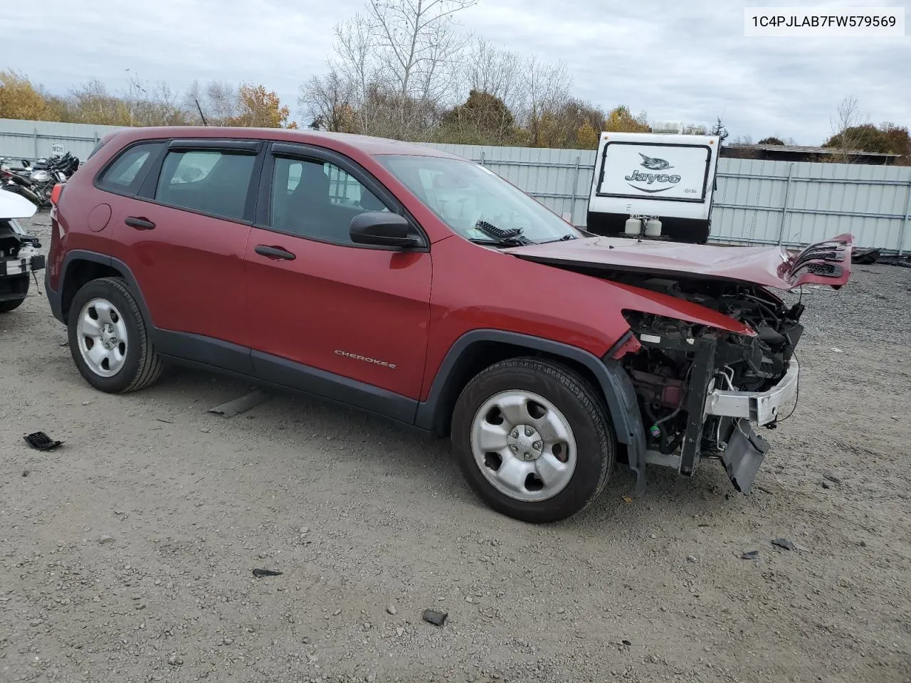 2015 Jeep Cherokee Sport VIN: 1C4PJLAB7FW579569 Lot: 78251914