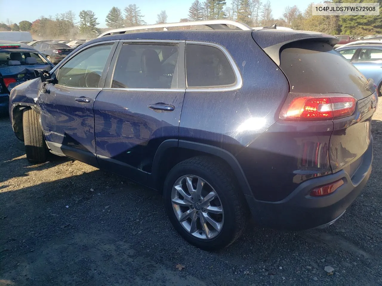 2015 Jeep Cherokee Limited VIN: 1C4PJLDS7FW572908 Lot: 78348594