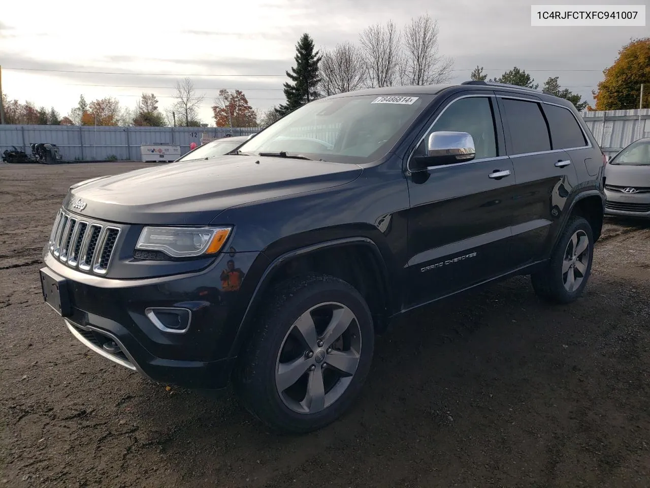 2015 Jeep Grand Cherokee Overland VIN: 1C4RJFCTXFC941007 Lot: 78486814