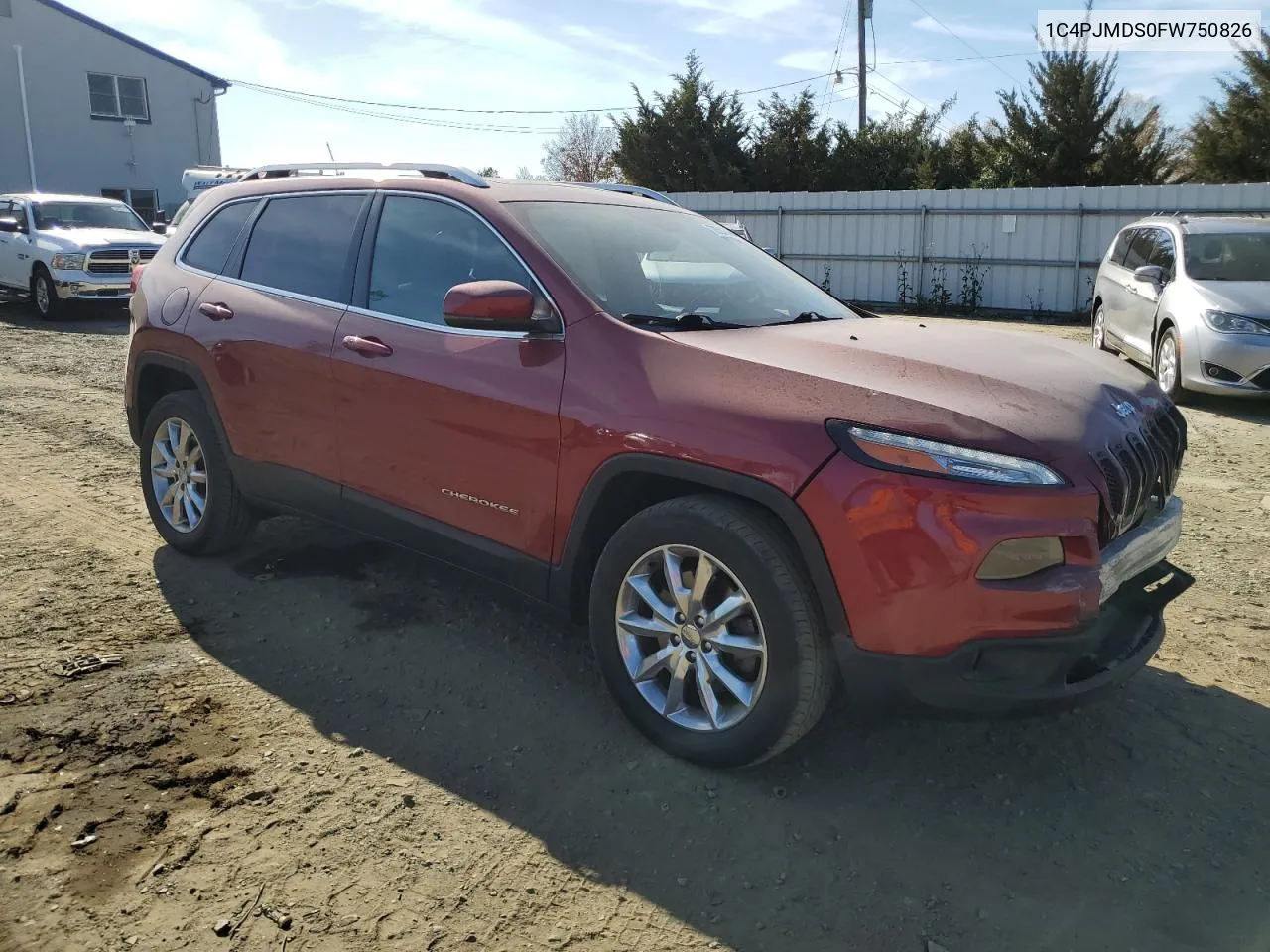 2015 Jeep Cherokee Limited VIN: 1C4PJMDS0FW750826 Lot: 78503004