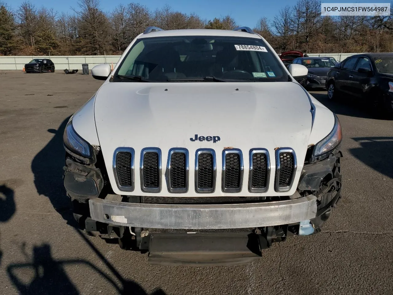 2015 Jeep Cherokee Latitude VIN: 1C4PJMCS1FW564987 Lot: 78854804