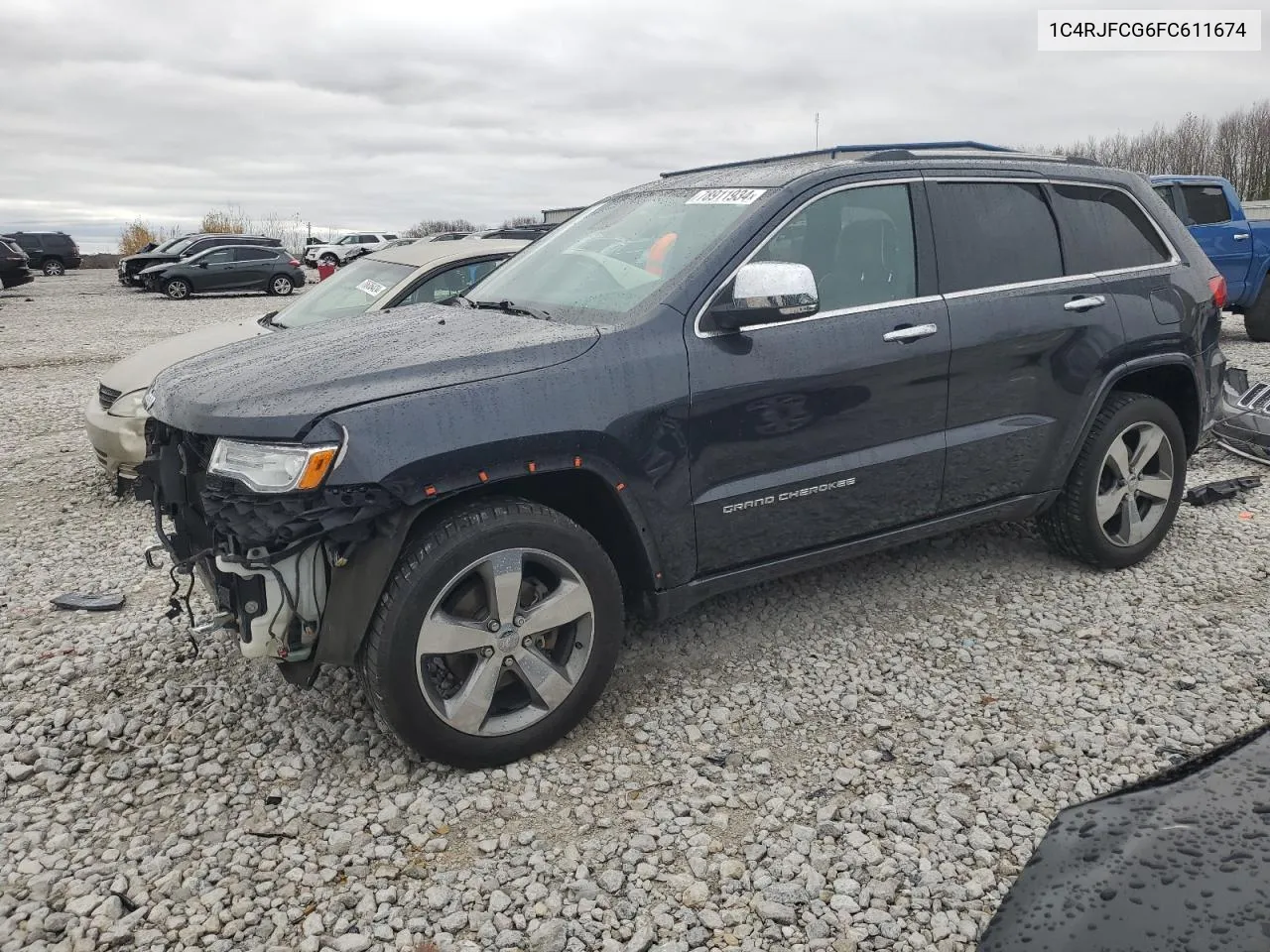 2015 Jeep Grand Cherokee Overland VIN: 1C4RJFCG6FC611674 Lot: 78911934