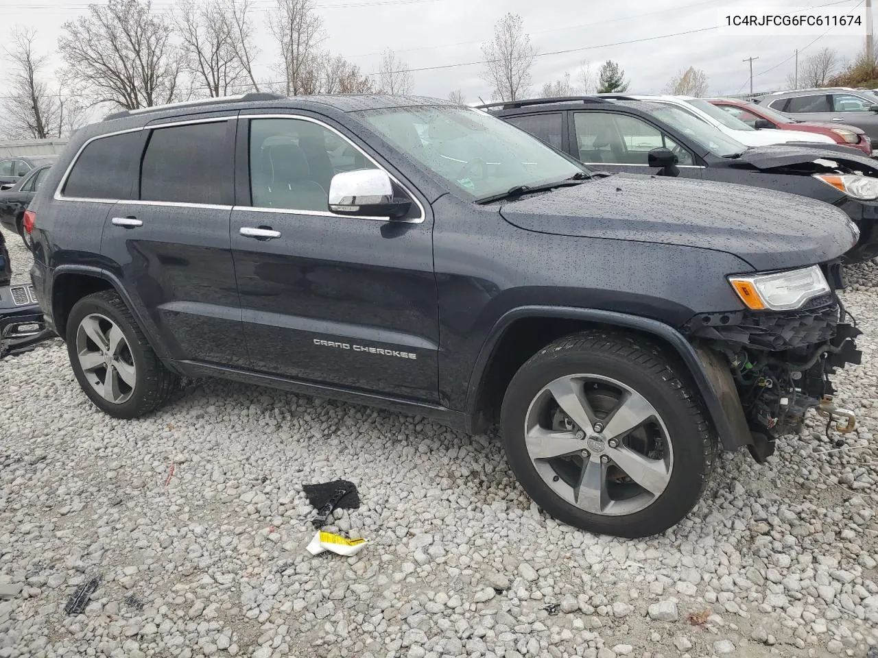 2015 Jeep Grand Cherokee Overland VIN: 1C4RJFCG6FC611674 Lot: 78911934