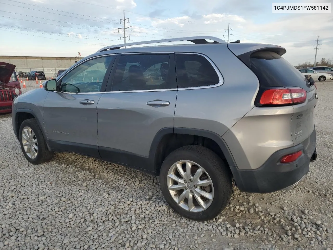 2015 Jeep Cherokee Limited VIN: 1C4PJMDS1FW581142 Lot: 79109304