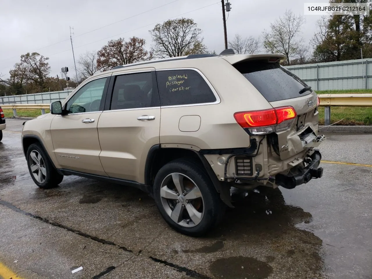 2015 Jeep Grand Cherokee Limited VIN: 1C4RJFBG2FC212164 Lot: 79261854