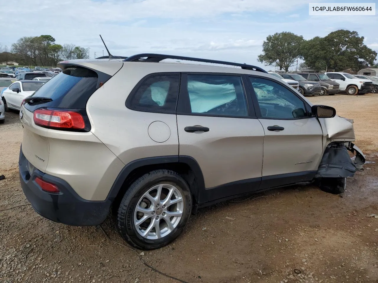 2015 Jeep Cherokee Sport VIN: 1C4PJLAB6FW660644 Lot: 79262174