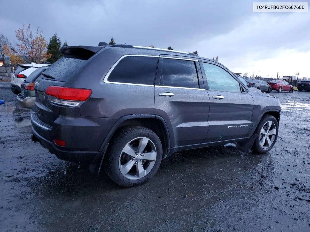 2015 Jeep Grand Cherokee Limited VIN: 1C4RJFBG2FC667600 Lot: 79307844