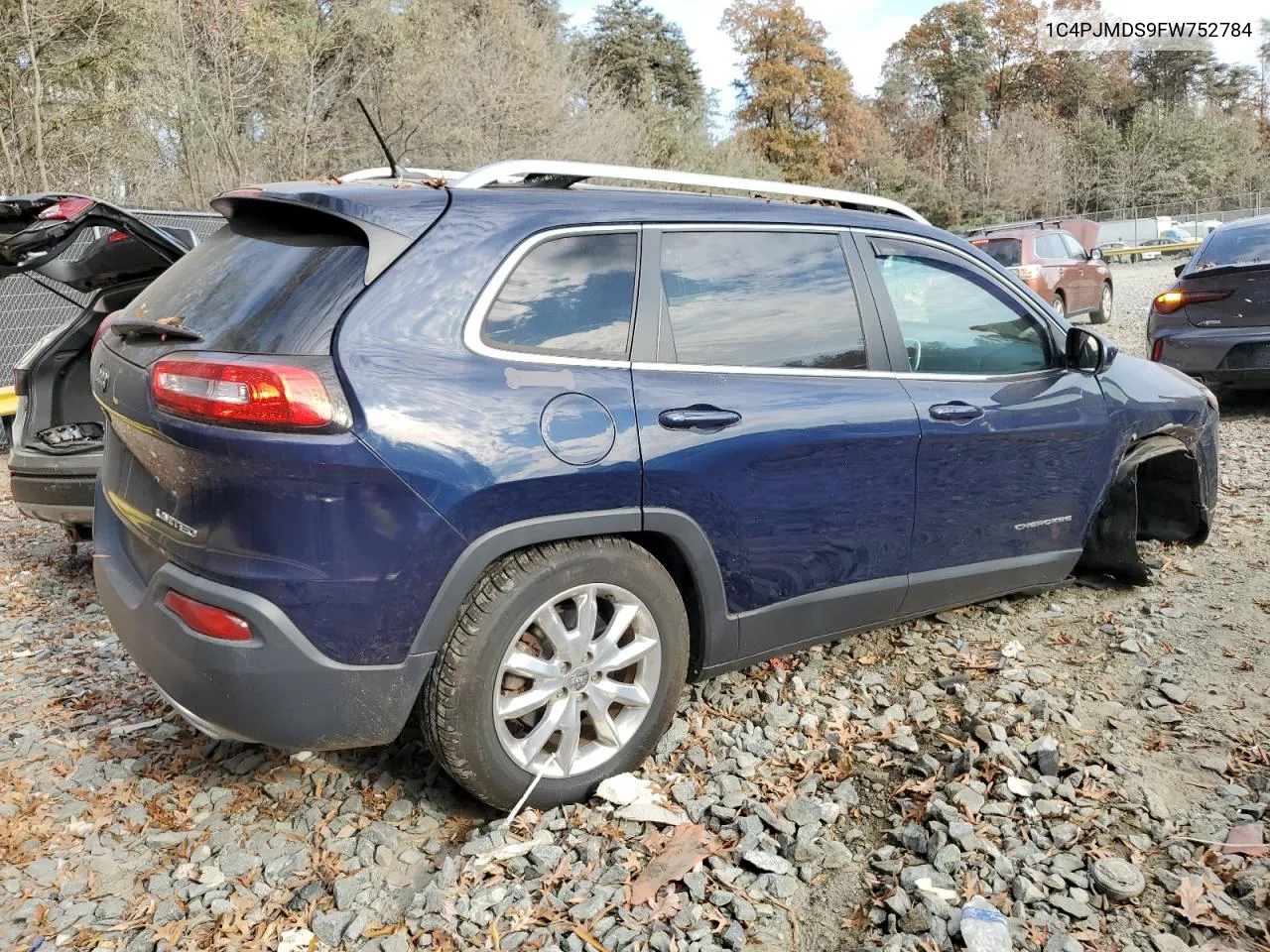 2015 Jeep Cherokee Limited VIN: 1C4PJMDS9FW752784 Lot: 79646374