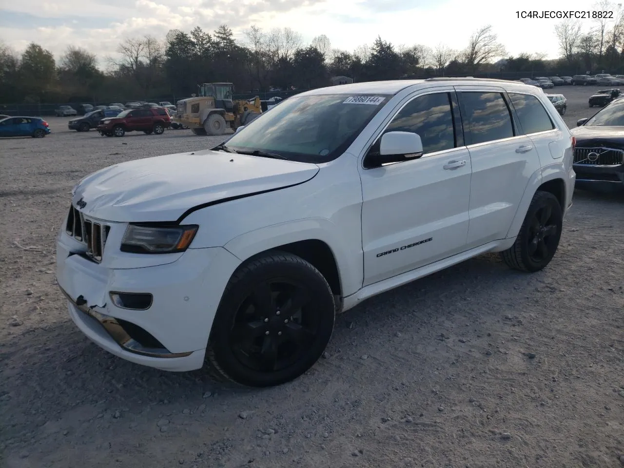 2015 Jeep Grand Cherokee Overland VIN: 1C4RJECGXFC218822 Lot: 79860144